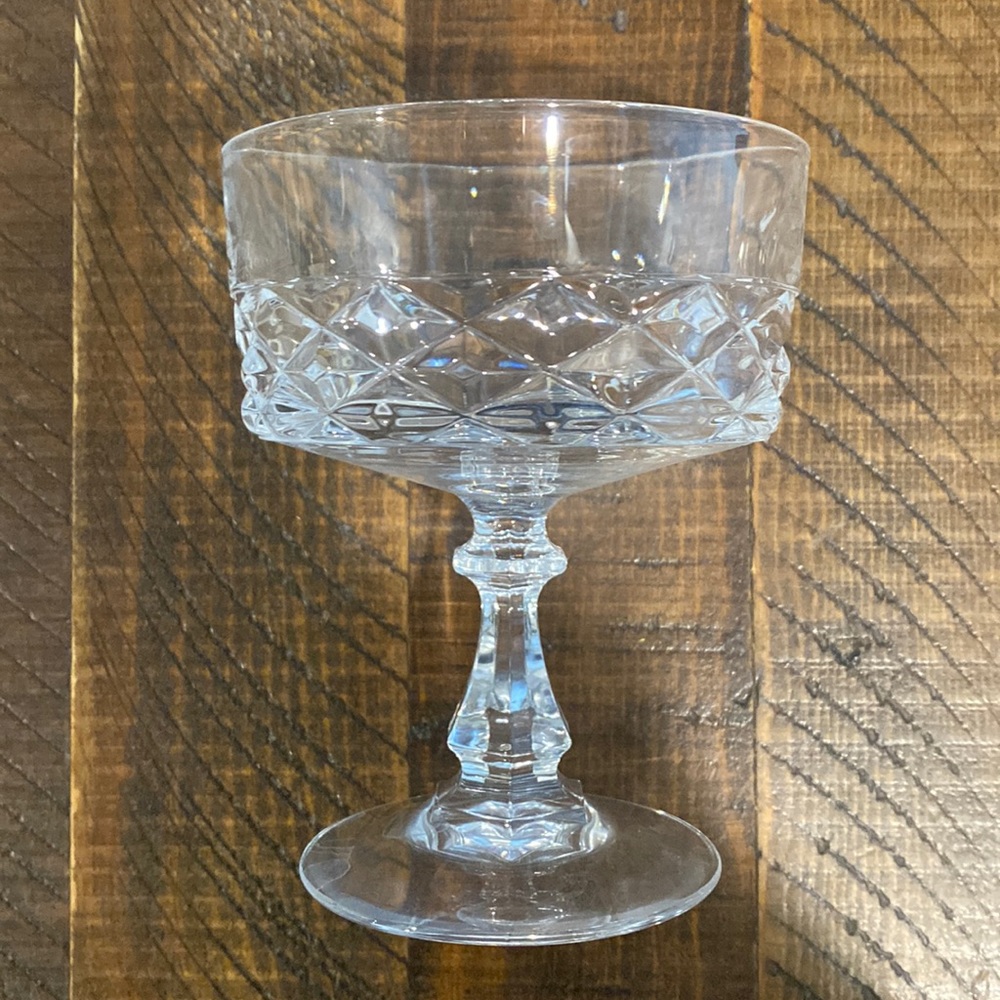 Vintage Crystal Cocktail/Dessert Glasses. Set of 11.